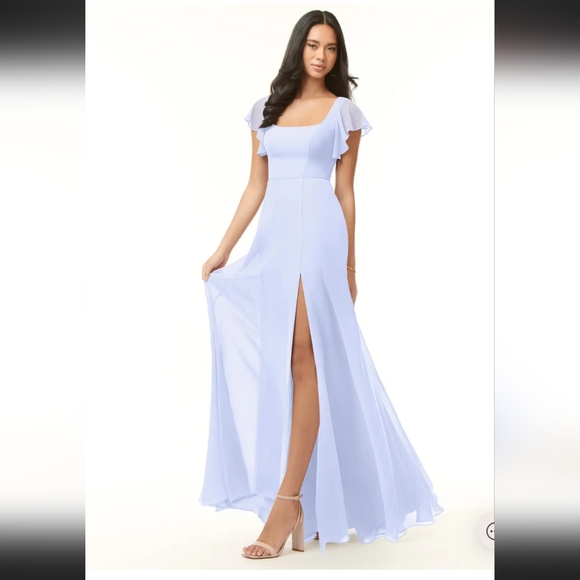 Azazie Bondi lavender bridesmaids dress with matching shawl - Picture 3 of 7